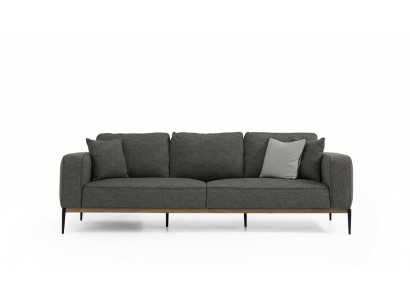 Viersitzer Sofa 4 Sitzer Stoff Sofas Modern Design Wohnzimmer Grau