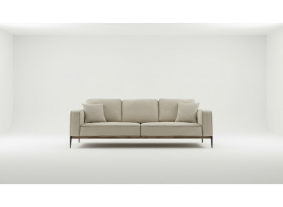 Sofa Dreisitzer 3 Sitzer Stoff Modern Sofas Design Wohnzimmer Beige