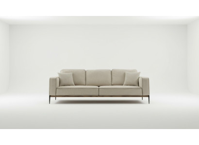 Sofa Dreisitzer 3 Sitzer Stoff Modern Sofas Design Wohnzimmer Beige