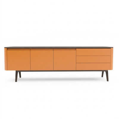 Sideboard Kommode Luxus Schränke Kommoden Wohnzimmer Holz Möbel Orange
