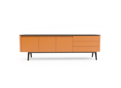 Sideboard Kommode Luxus Schränke Kommoden Wohnzimmer Holz Möbel Orange