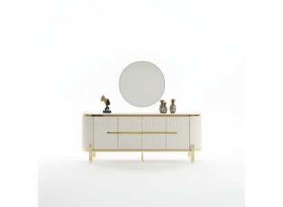 Luxus Sideboard Kommode Holz Anrichte Schrank Esszimmer Modern Weiß