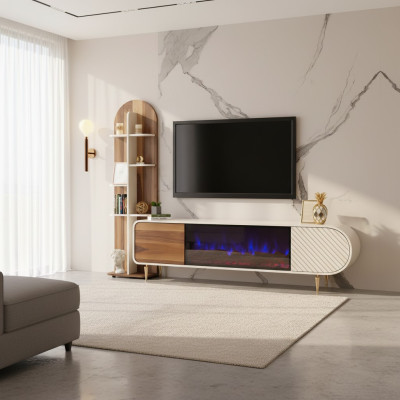 TV Ständer RTV Lowboard Regale Sideboard Tisch Modern Weiß Luxus Neu