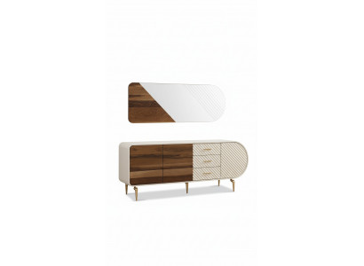 Modernes Sideboard Kommoden Holzschrank Edelstahlmöbel Weiß Luxus Möbel