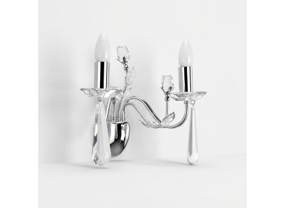 Wandlampe Lichtkronenluster Wandleuchte Lüster Wand Kristalllampen Silber