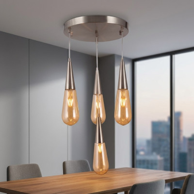 Kronleuchter Deckenkronlampe Deckenleuchter Deckenlampe Modern Beige