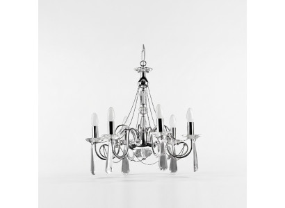 Silber Lüstern Hängende Kronenlampe Kronleuchter Prunklampe Modern Art