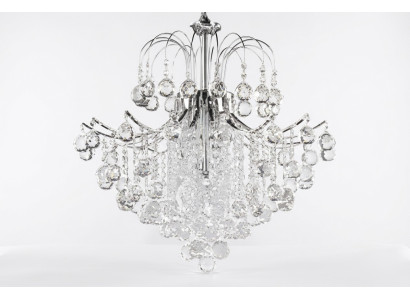 Deckenlampe Kronleuchter Deckenkristalllampe Lampen Luxus Lüster Silber