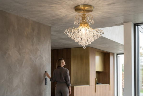 Luxus Kronleuchter Deckenlampe Deckenleuchter Goldene Königliche Lüstern