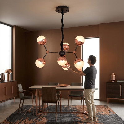 Runde Leuchterkrone Deckenlampem Lichtkrone Goldenes Design Moderne Art