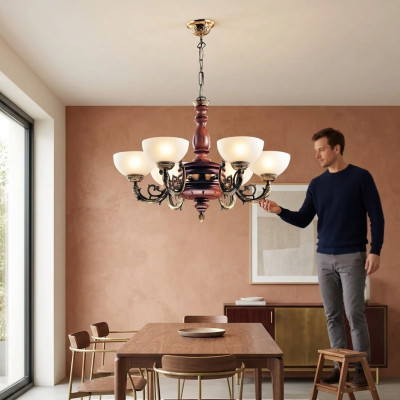 Deckenleuchter Lüster Kronleuchter Deckenlampe Lampen Braun Klassischе
