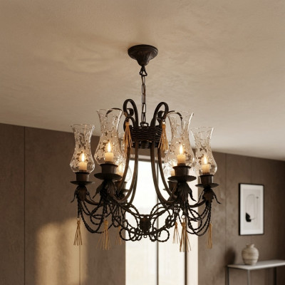 Schloss Deckenleuchter Luxus Lüster Kronleuchter Deckenlampe Glas Lampe