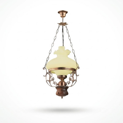 Deckenlampe Lampe Deckenleuchter Lüster Kronleuchter Glas Beige Barock