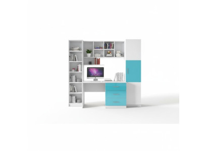 Eckschrank Bücherschrank Schrank Regal Holz für Kinderzimmer Jugendzimmer Möbel