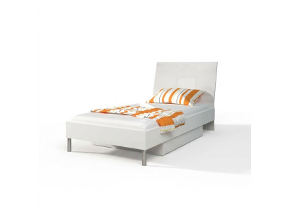 Betten Weiß Holz Design Einzelbett Hochglanz Single Kinderzimmer Bett Mädchen