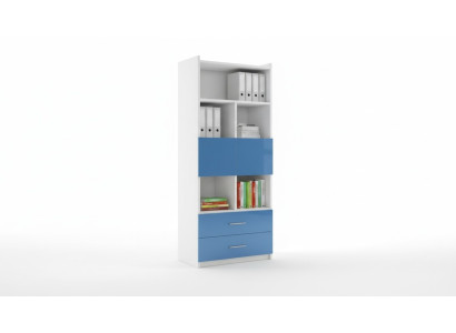 Schrank für Jugendzimmer Regal Bücherschrank Möbel Blau Regal Bücherregal 1tlg