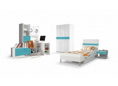 Kinderzimmer Turkis Modern Schrank Kommode Holz Tisch Schlafzimmer Jugend 5tlg