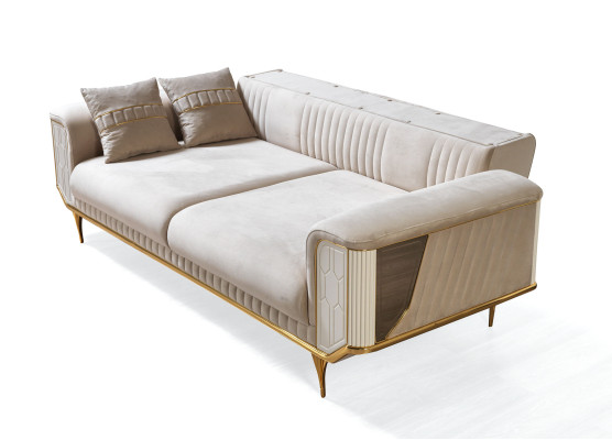 Luxus dreisitzer sofa couch moderne couchen textil stoff sofas 234cm