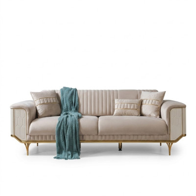 Luxus dreisitzer sofa couch moderne couchen textil stoff sofas 234cm