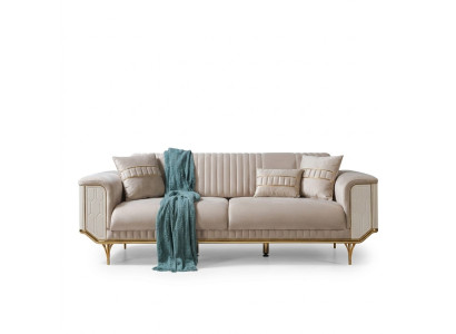 Luxus dreisitzer sofa couch moderne couchen textil stoff sofas 234cm