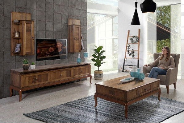 Wohnzimmer Holz Tische Beistell Italien Stil Tisch Couchtisch Beistelltisch Holz