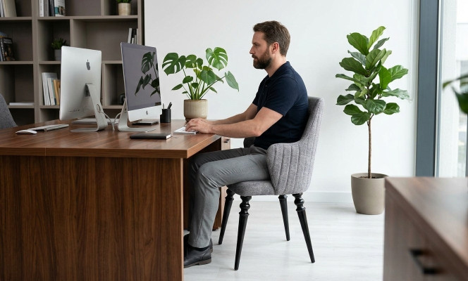 Wohnzimmer Esszimmer Stuhl Holz Sessel Möbel Lehnstuhl Stuhl Luxus Möbel Grau