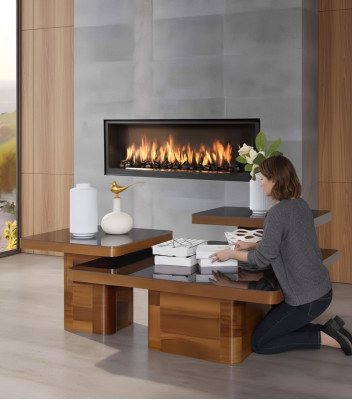 Wohnzimmer Holztisch Set Couchtisch Tisch Möbel Holz Glas Set Couchtische