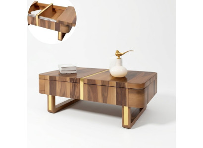 Wohnzimmer Holz Tische Beistell Luxus Stil Tisch Couchtisch Beistelltisch