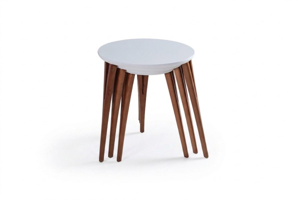 Beistelltische Blumenständer Holztische Set Tisch Couchtisch Beistelltisch 3tlg.