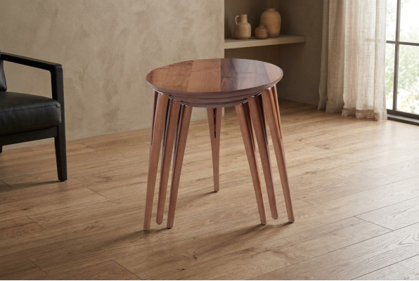 Beistelltische Blumenständer Holztische Set Beistelltisch Tisch Couchtisch 3tlg.