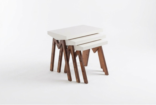 Blumenständer Beistelltische Holztische Set Beistelltisch Tisch Couchtisch 3tlg.