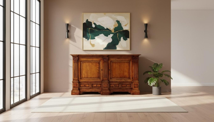 Anrichte Schublade Vitrine Wohnzimmer Holz Buffet Anrichte Sideboard Schrank Neu