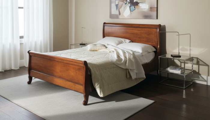 Klassisch Polsterbett Möbel Schlafzimmer Betten Braun 160x200cm Holz Massiv Neu