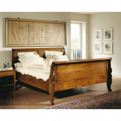 Bett Betten Doppelbett Schlafzimmer Holz Polster Braun Doppelbetten Neu