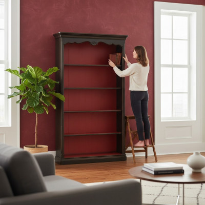 Bücherschrank Vitrine Regal Möbel Bücherregal braun Glasschrank Schränke Regale
