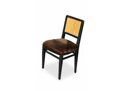 Esszimmerstuhl Luxus Art déco Stühle Leder Design HolzStuhl Italienische Möbel