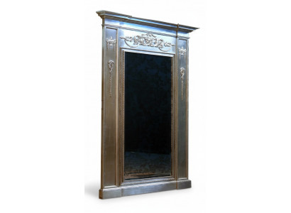 Spiegel Silber Barock xxl Big Wandspiegel Holz 132x14x220cm Rahmen