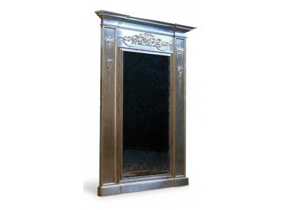 Spiegel Silber Barock xxl Big Wandspiegel Holz 132x14x220cm Rahmen
