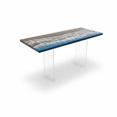 Modern Esstisch Epoxy Möbel Designer Tisch Epoxidharz Tische 121x51cm