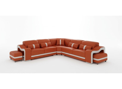 Desing Ecksofa Sofa Couch Leder Eck L Form Wohnlandschaft Polster Eckgarnitur