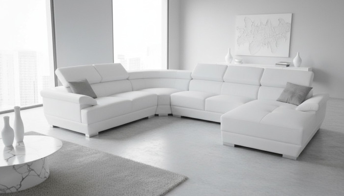 Sofa Ecksofa Design Polster Eckcouch Eckgarnitur Couch Wohnlandschaft UForm +USB