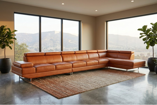 XXL Loung Dream Sofa Couch Polster Sitz Garnitur Wohnlandschaft Leder Ecke +USB