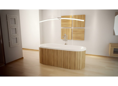 Luxus Badewanne Rechteckige Freistehende Wanne Badezimmer Wannen Acryl Weiß Oval