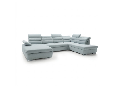 Ecksofa U-Form Couchgarnitur Schlaffunktion Wohnlandschaft Sofa Couch Polster