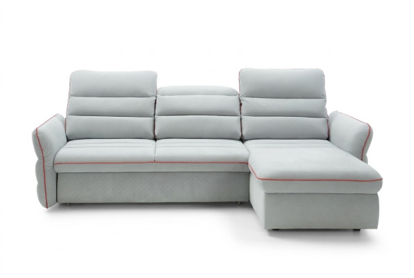 Design Ecksofa Couch Wohnlandschaft Textil Polster Sofas Leder Multifunktion