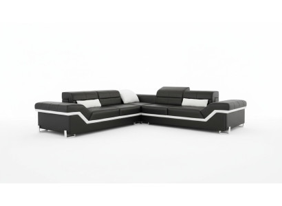 LEDERSOFA XXL WOHNLANDSCHAFT COUCH DESIGN SOFA ECKSOFA ECKCOUCH SOFAGARNITUR NEU