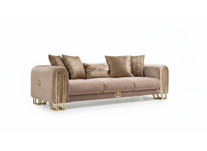 Designer Couchen Polster Sofa Sofas 3 Sitzer Dreisitzer Stoffsofa Wohnzimmer Neu