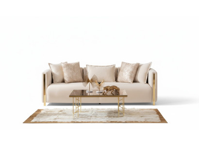 Dreisitzer Sofas Polster Luxus Möbel Modernes Sofa 3 Sitzer Textil Couch 245cm