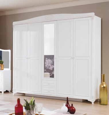 Luxus Schlafzimmer Set 4tlg. Bett 2 Nachttische Kommode Landhaus Möbel Neu