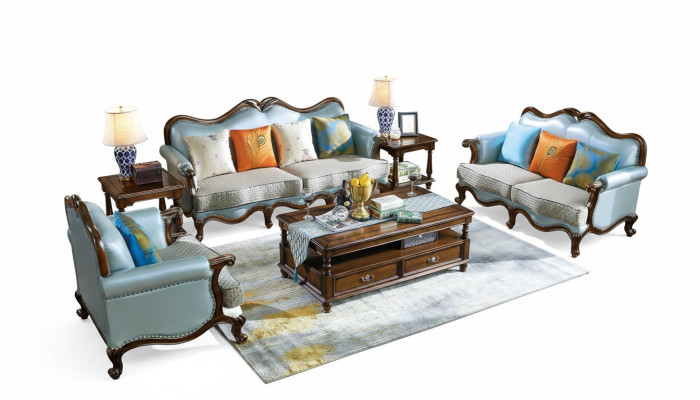Ledersofa Sofagarnitur 3+2+1 Sitzer Set Garnitur Couch Designersofa